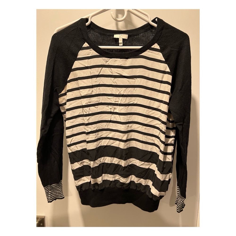 Joie Black and White Stripped Blouse